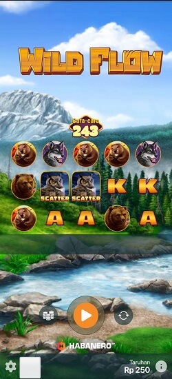 Tampilan permainan wild flow