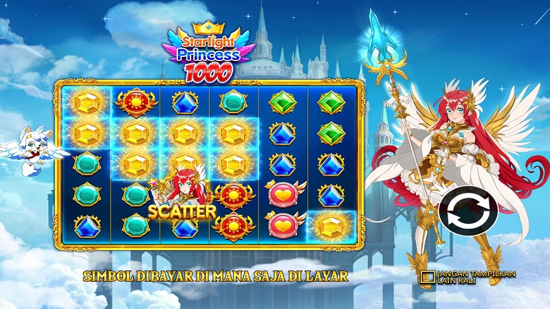 gambaran tampilan permainan Starlight Princess 1000